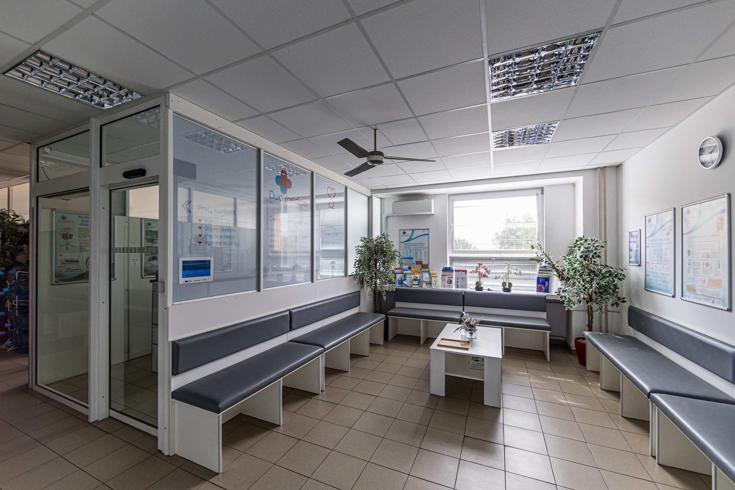 pohľad na čakáreň Duo Medical