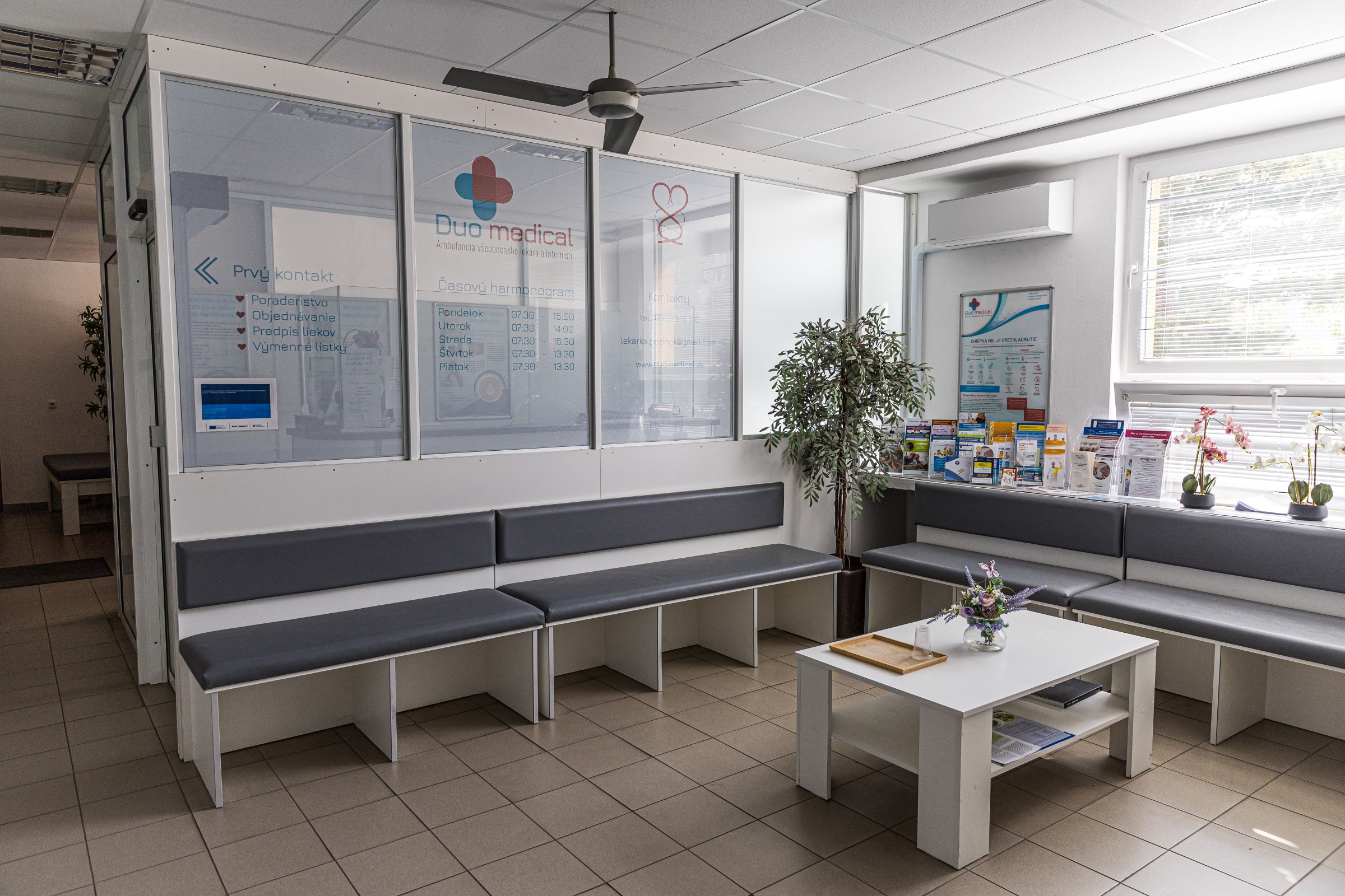 pohľad na čakáreň Duo Medical